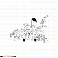 Pumbaa Timon and Pumbaa 3 outline svg dxf eps pdf png