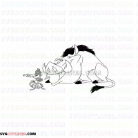 Pumbaa Timon and Pumbaa 6 outline svg dxf eps pdf png