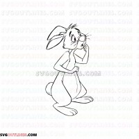 Rabbit Winnie the Pooh 2 outline svg dxf eps pdf png