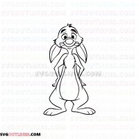 Rabbit Winnie the Pooh outline svg dxf eps pdf png