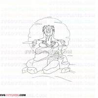 Rafiki The Lion King 1 outline svg dxf eps pdf png
