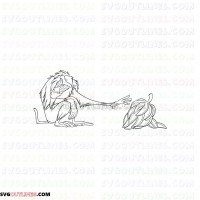 Rafiki The Lion King 2 outline svg dxf eps pdf png