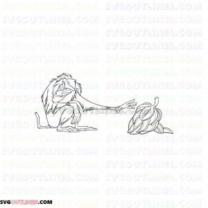 Rafiki The Lion King 2 outline svg dxf eps pdf png