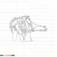 Rafiki The Lion King 4 outline svg dxf eps pdf png