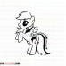 Rainbow Dash My Little Pony Very Happy outline svg dxf eps pdf png