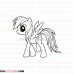 Rainbow Dash My Little Pony outline svg dxf eps pdf png
