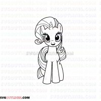 Rarity My Little Pony outline svg dxf eps pdf png