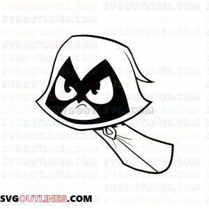 Raven Flaying Teen Titans Go outline svg dxf eps pdf png