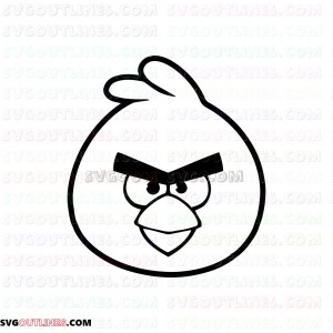 Red The Angry Birds Face outline svg dxf eps pdf png