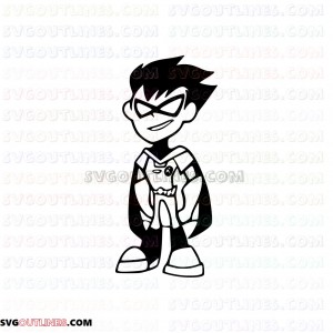 Robin Teen Titans Go outline svg dxf eps pdf png
