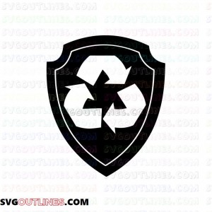 Rocky logo Paw Patrol outline svg dxf eps pdf png