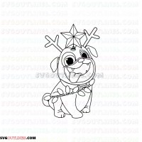Rolly Christmas Puppy Dog Pals outline svg dxf eps pdf png