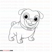 Rolly smiley Puppy Dog Pals outline svg dxf eps pdf png