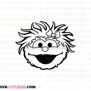 Rosita Sesame Street outline svg dxf eps pdf png