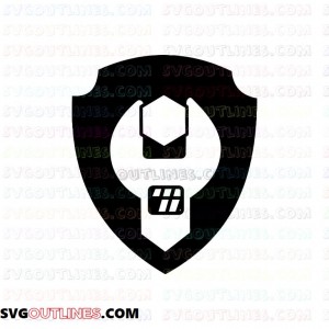 Rubble logo Paw Patrol outline svg dxf eps pdf png