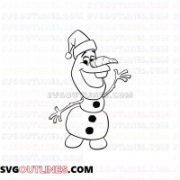 Santa Olaf Frozen outline svg dxf eps pdf png