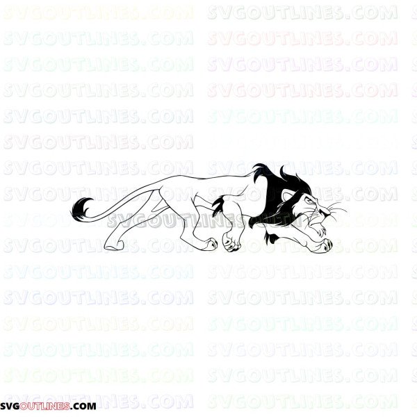 Scar The Lion King 1 outline svg dxf eps pdf png