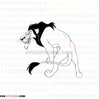 Scar The Lion King 4 outline svg dxf eps pdf png