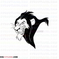 Scar The Lion King 6 outline svg dxf eps pdf png