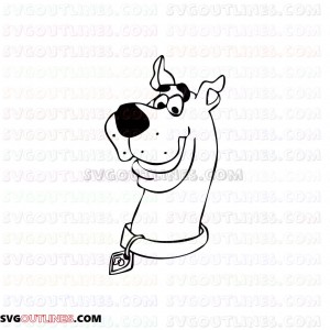 Scooby Doo Face outline svg dxf eps pdf png