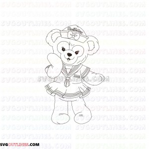 Shellie May 2 Duffy and Friends outline svg dxf eps pdf png