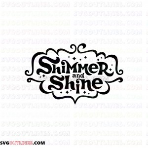 Shimmer and Shine 2 logo outline svg dxf eps pdf png