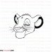 Simba The Lion King 12 outline svg dxf eps pdf png
