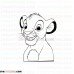 Simba The Lion King 14 outline svg dxf eps pdf png