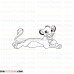 Simba The Lion King 16 outline svg dxf eps pdf png