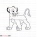 Simba The Lion King 5 outline svg dxf eps pdf png