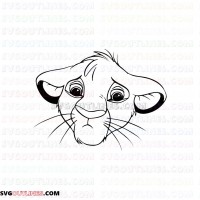 Simba The Lion King 8 outline svg dxf eps pdf png