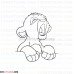 Simba baby The Lion King 2 outline svg dxf eps pdf png