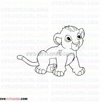 Download Rafiki The Lion King 1 Outline Svg Dxf Eps Pdf Png