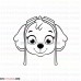 Skye Face Paw Patrol outline svg dxf eps pdf png