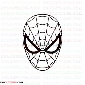 Spider Man Face 2 outline svg dxf eps pdf png