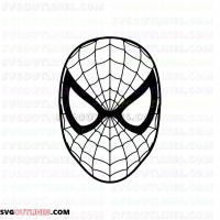 Spider Man Face outline svg dxf eps pdf png