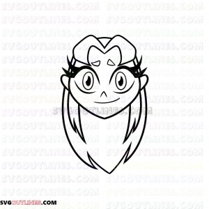 Starfire face Teen Titans Go outline svg dxf eps pdf png