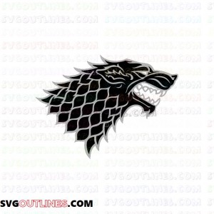 Stark Wolves Game of Thrones 2 outline svg dxf eps pdf png