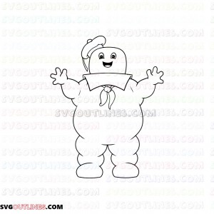 Stay Puft Marshmallow Man outline svg dxf eps pdf png