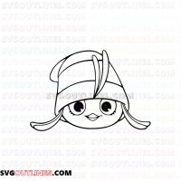 Stella Willow Face Angry Birds outline svg dxf eps pdf png