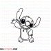 Stitch Lilo and Stitch Say Hi outline svg dxf eps pdf png