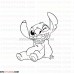 Stitch Smiling Lilo and Stitch outline svg dxf eps pdf png