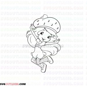 Strawberry Shortcake Berry Bitty Adventures outline svg dxf eps pdf png