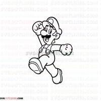 Download Princess Peach Super Mario Bros Outline Svg Dxf Eps Pdf Png
