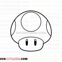 Super Mario Mushroom outline svg dxf eps pdf png