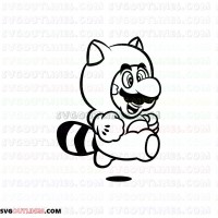 Super Mario Raccoon outline svg dxf eps pdf png