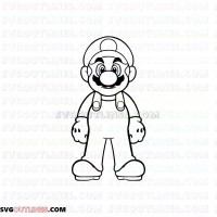 Super Mario Smiley outline svg dxf eps pdf png