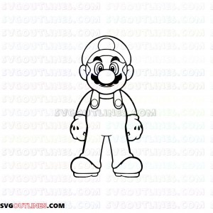 Super Mario Smiley outline svg dxf eps pdf png
