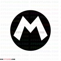 Super Mario logo M outline svg dxf eps pdf png