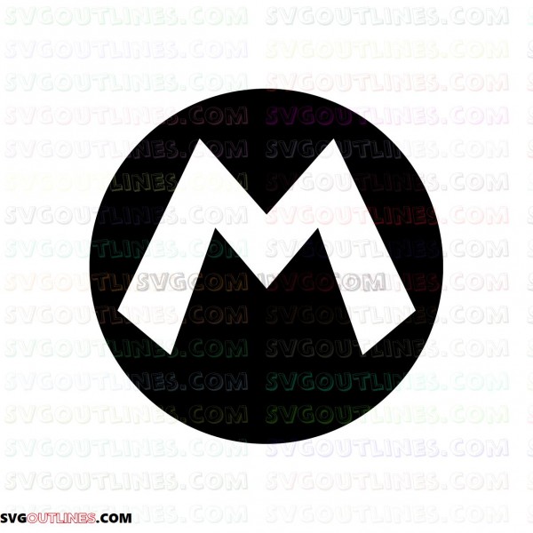 Download Super Mario Logo M Outline Svg Dxf Eps Pdf Png